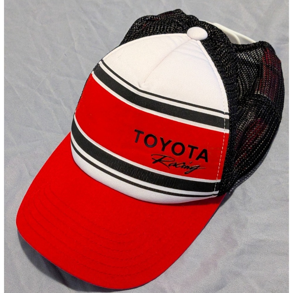 Toyota Red White Racing Baseball Cap Hat Embroidered OS Adjustable Snapback